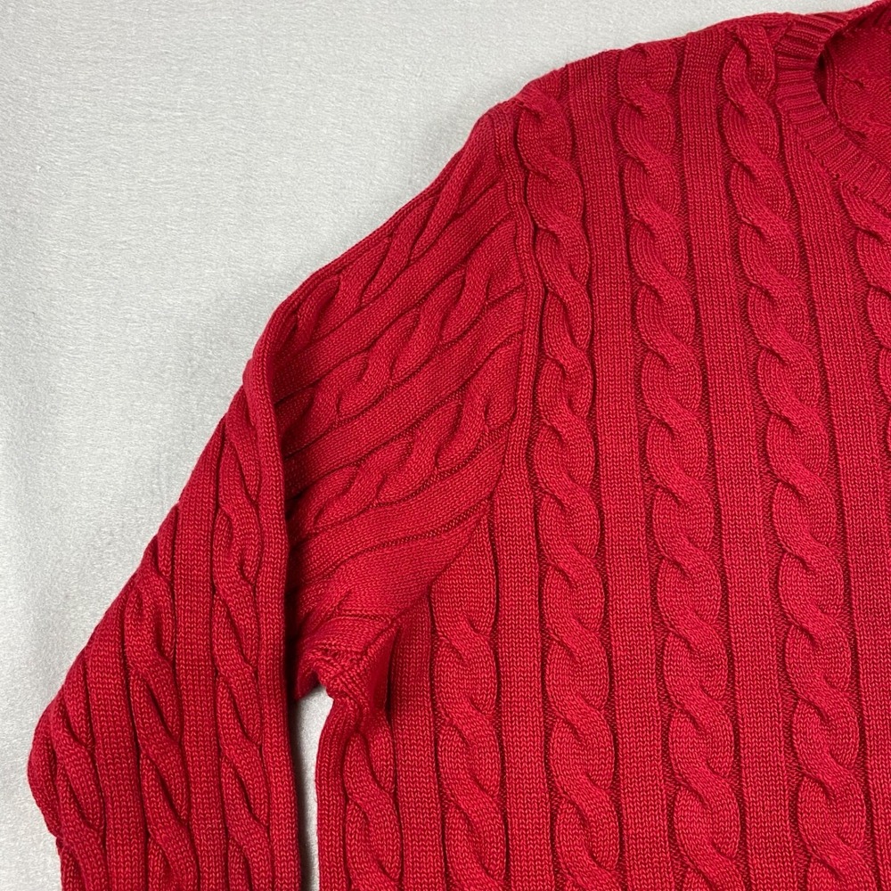 Polo Ralph Lauren Sweater Mens 4XB Cable Knit Cotton crew neck Pullover Pony - Picture 7 of 13